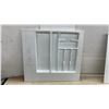 Image 4 : Two White Plastic Drawer Cutlery Tray Organizers 21 x 23 1/2"