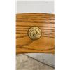 Image 2 : Ducks Unlimited Canada Oak and Black Metal Glider Bench, 30 1/2 x 42 x 21 1/2"
