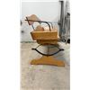 Image 5 : Ducks Unlimited Canada Oak and Black Metal Glider Bench, 30 1/2 x 42 x 21 1/2"