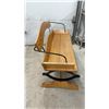 Image 7 : Ducks Unlimited Canada Oak and Black Metal Glider Bench, 30 1/2 x 42 x 21 1/2"