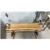 Image 9 : Ducks Unlimited Canada Oak and Black Metal Glider Bench, 30 1/2 x 42 x 21 1/2"