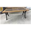 Image 12 : Ducks Unlimited Cast Iron and Wood Ducks Unlimited Garden Bench with Duck Motif and Matching Table