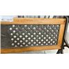Image 3 : Ducks Unlimited Cast Iron and Wood Garden Bench with Duck Motif Lattice Back 29 x 49 x 21"