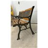 Image 4 : Ducks Unlimited Cast Iron and Wood Garden Bench with Duck Motif Lattice Back 29 x 49 x 21"
