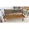 Image 9 : Ducks Unlimited Cast Iron and Wood Garden Bench with Duck Motif Lattice Back 29 x 49 x 21"