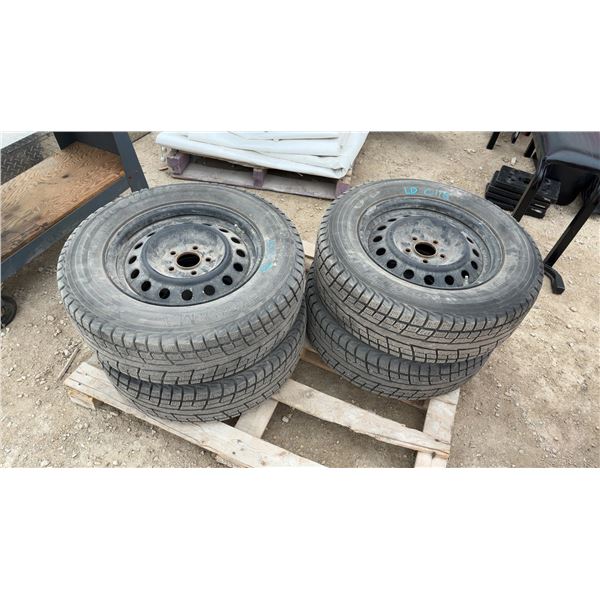 Yokohama IceGuard iG51v 215/70R16 Winter Tires on Steel Wheels, Set of Four