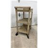 Image 2 : Three-Tier Poly Rolling Utility Cart with Dual Handles 36 x 31 x 16"
