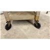 Image 3 : Three-Tier Poly Rolling Utility Cart with Dual Handles 36 x 31 x 16"