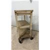 Image 4 : Three-Tier Poly Rolling Utility Cart with Dual Handles 36 x 31 x 16"