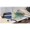 Image 1 : Body Glove Swim Fins Size L-XL with Snorkel and 2 Fishing Landing Nets