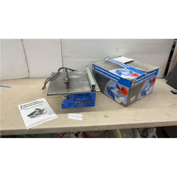 Power Fist Diamond Wheel Tile Saw 120V 3/5 HP with Manual and Box