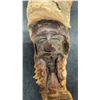 Image 9 : Set of Three Carved Wooden Face Sculptures on Natural Driftwood, Largest 12"