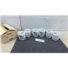 Image 1 : Direct Connection Chrysler Corporation Milk Glass Coffee Mugs, Set of Six