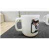 Image 5 : Direct Connection Chrysler Corporation Milk Glass Coffee Mugs, Set of Six