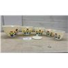 Image 1 : Fire-King Tulip Pattern Milk Glass Nesting Mixing Bowl Set with Lid, Five Pieces