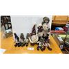 Image 1 : Collection of Decorative Fabric Snowman Dolls with Knitted Hats and Scarves and More