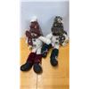 Image 4 : Collection of Decorative Fabric Snowman Dolls with Knitted Hats and Scarves and More