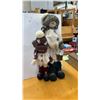 Image 5 : Collection of Decorative Fabric Snowman Dolls with Knitted Hats and Scarves and More
