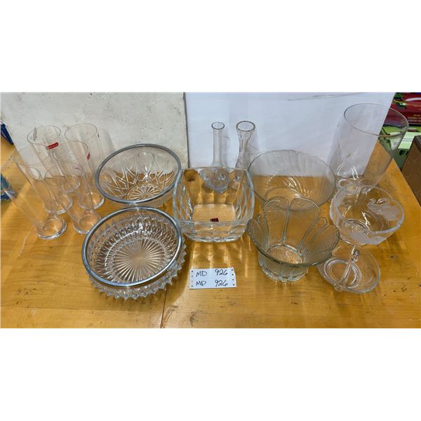 Spiegelau Pilsner Glasses, Silver-Rimmed Serving Bowls, Swan Motif Bowl, and More