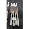 Image 2 : Wallace Sterling, International Sterling Co. Knives Northern Lights, Rose and Hoan of Arc Patterns