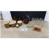 Image 1 : Chalet Style Glass, Sugar, Egg and Creamers Ceramic Cups and More