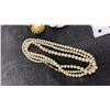 Image 4 : Vintage-Style Pearl Costume Jewelry Lot, Multi-Strand Necklaces, Brooches, Earrings, and More