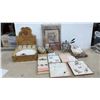 Image 1 : Federal Glass Company Rosecrest Eight-Piece Oven Glass Set, Linens and Gravy Warmer
