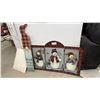 Image 1 : Three-Panel Metal Snowman Fireplace Screen and Gnome Sweet Gnome Wooden Sign