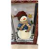 Image 3 : Three-Panel Metal Snowman Fireplace Screen and Gnome Sweet Gnome Wooden Sign