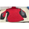 Image 4 : 2 Men's Softshell Full-Zip Jackets, Red with Black and Grey, Blue with Grey, Sz L & XL
