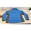 Image 7 : 2 Men's Softshell Full-Zip Jackets, Red with Black and Grey, Blue with Grey, Sz L & XL