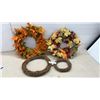 Image 1 : 4. Fall Artificial Maple Leaf Wreaths with Grapevine Wreath Bases, Largest 18" Diameter
