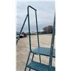 Image 3 : Six-Step Rolling Warehouse Ladder with Perforated Steps and Handrails 86" Total Height