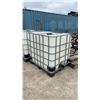 Image 1 : 275-Gallon IBC Tote with Metal Cage Frame and Pallet Base