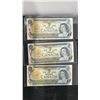 Image 4 : 7 Uncirculated 1973 Canadian $1 Bill with Consecutive Serial No.'S