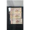 Image 2 : 3 Canada 1986 $2 Bills