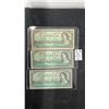 Image 1 : 3 1954 Canada $1 Bill