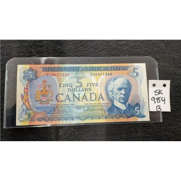 Very Nice 1972 Canada $5 Bill