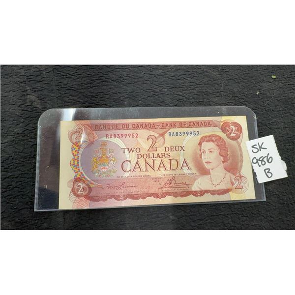 Very Nice 1974 Canada $2 Bill