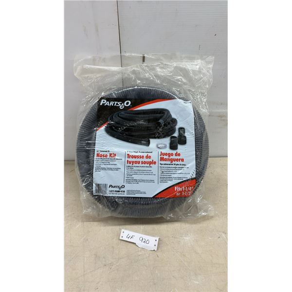 24' Universal Fit Hose Kit for Sump Pumps with 1-1/4" and 1-1/2" NPT Barbed Adapters