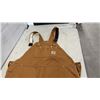 Image 2 : Carhartt R03 Brown Duck Bib Overalls, Size 42 x 30