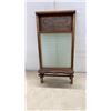 Image 2 : Repurposed Economy Glass Washboard Shelf 24 x 12" and Antique Oval Gilt Bevelled Glass Picture