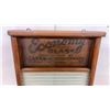 Image 3 : Repurposed Economy Glass Washboard Shelf 24 x 12" and Antique Oval Gilt Bevelled Glass Picture