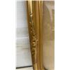 Image 7 : Repurposed Economy Glass Washboard Shelf 24 x 12" and Antique Oval Gilt Bevelled Glass Picture