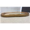 Image 8 : Repurposed Economy Glass Washboard Shelf 24 x 12" and Antique Oval Gilt Bevelled Glass Picture