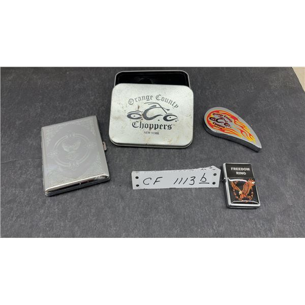 Orange County Choppers Lighter in Tin, Freedom Ring Lighter, Cigarette Case and More