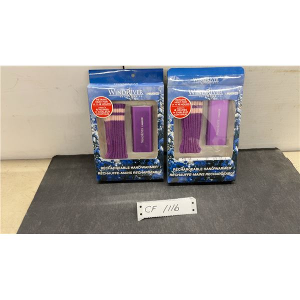 WindRiver Outfitting Co. Rechargeable Hand Warmers with Knit Sleeves, Two-Pack