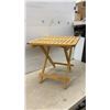 Image 4 : Wooden Folding Side Table with Lattice Top and X-Frame Base
