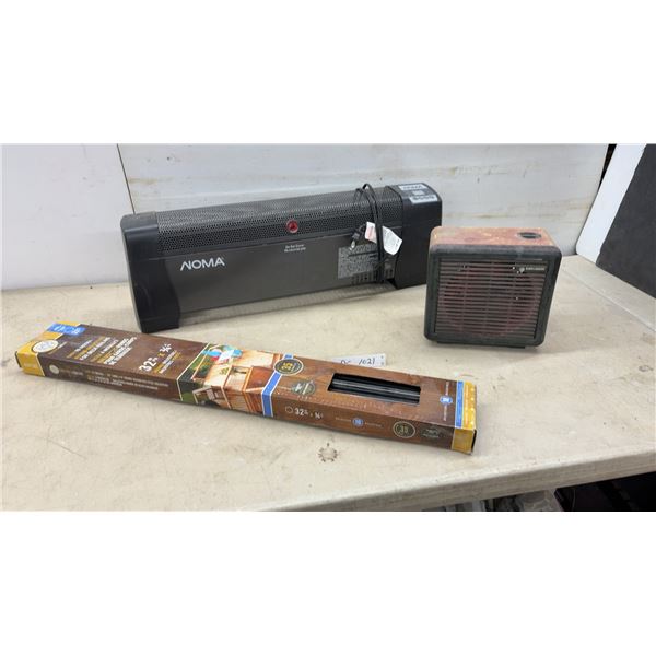 NOMA Electric Baseboard Heater, Black & Decker Portable Heater and 10 & 32 x 3/4" Round Balusters