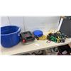 Image 1 : ITI Reel 40-Foot 14AWG Retractable Cord Reel, Blue Tub, Oil Drain Pan, Straps, and More